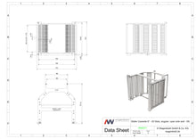 Laden Sie das Bild in den Galerie-Viewer, Wafer Cassette 6&quot; - stainless steel inlays, 25 slot, slot-shape angular, top-plate (top), H-bar (bottom), without handles

