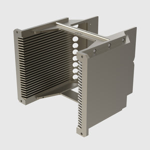 Wafer Cassette 6" - aluminum (coated), 25 slot, slot-shape flat, H-bar (top), H-bar (bottom), without handle