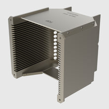 Laden Sie das Bild in den Galerie-Viewer, Wafer Cassette 8&quot; - aluminum (coated), 25 slot, slot-shape angular, top-plate (top), H-bar (bottom), without handle
