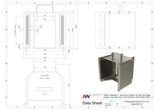 Laden Sie das Bild in den Galerie-Viewer, Wafer Cassette 8&quot; - aluminum (coated), 25 slot, slot-shape angular, top-plate (top), H-bar (bottom), with handle (high)
