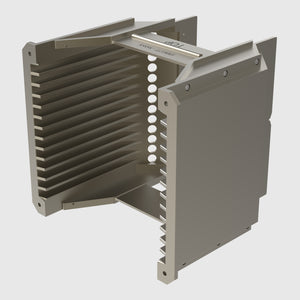 Wafer Cassette 8" - aluminum (coated), 13 slot, slot-shape flat, H-bar (top), H-bar (bottom), without handle